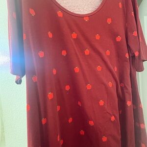 LuLaRoe Red Short Sleeve T-Shirt